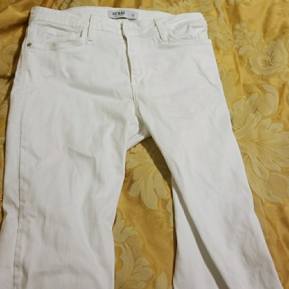 Just Black white jeans